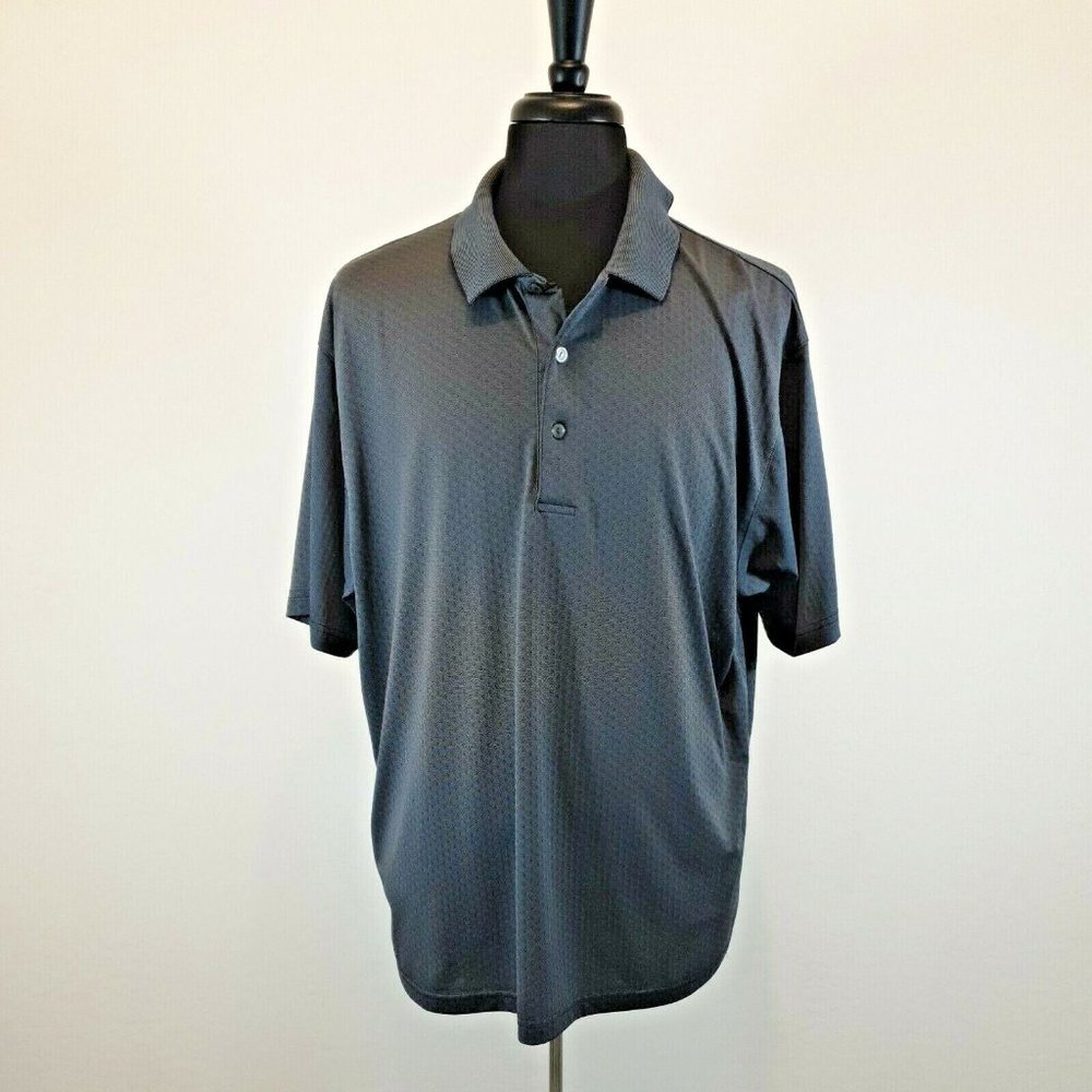 Ben Hogan Performance Short Sleeve Shirt Mens 2XL Polo Golf Gray Sport Polyester